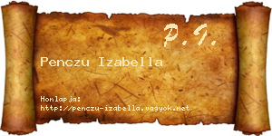 Penczu Izabella névjegykártya